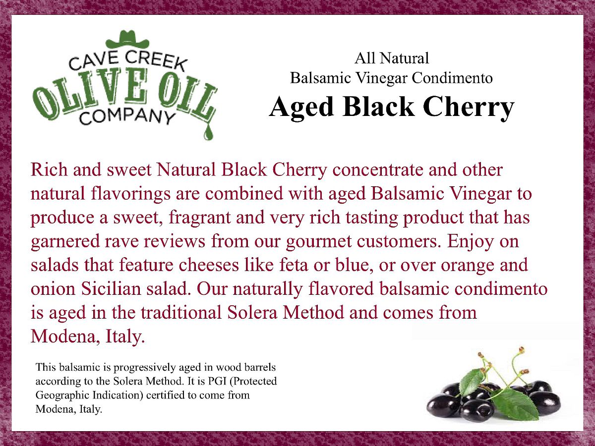 Aged Black Cherry Dark Balsamic Condimento