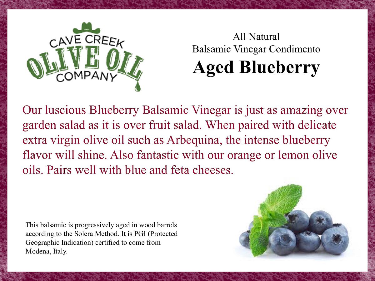 Aged Blueberry Dark Balsamic Condimento