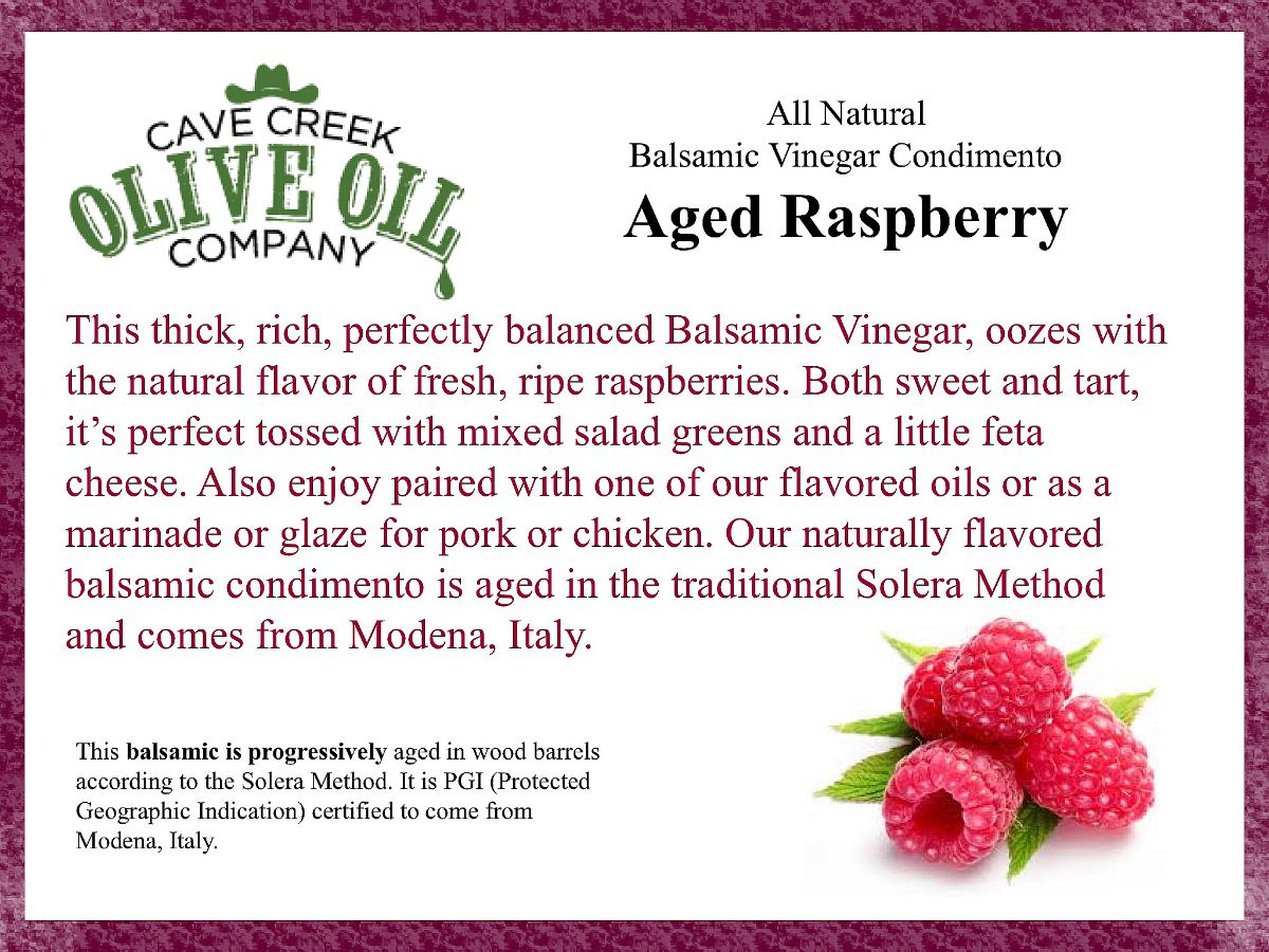 Aged Raspberry Dark Balsamic Condimento