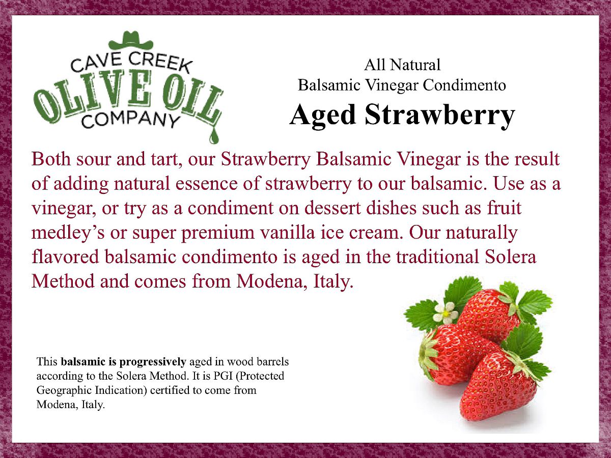 Aged Strawberry Dark Balsamic Condimento