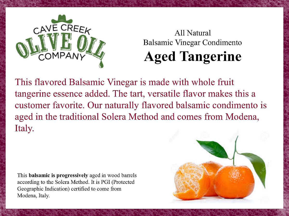 Aged Tangerine Dark Balsamic Condimento