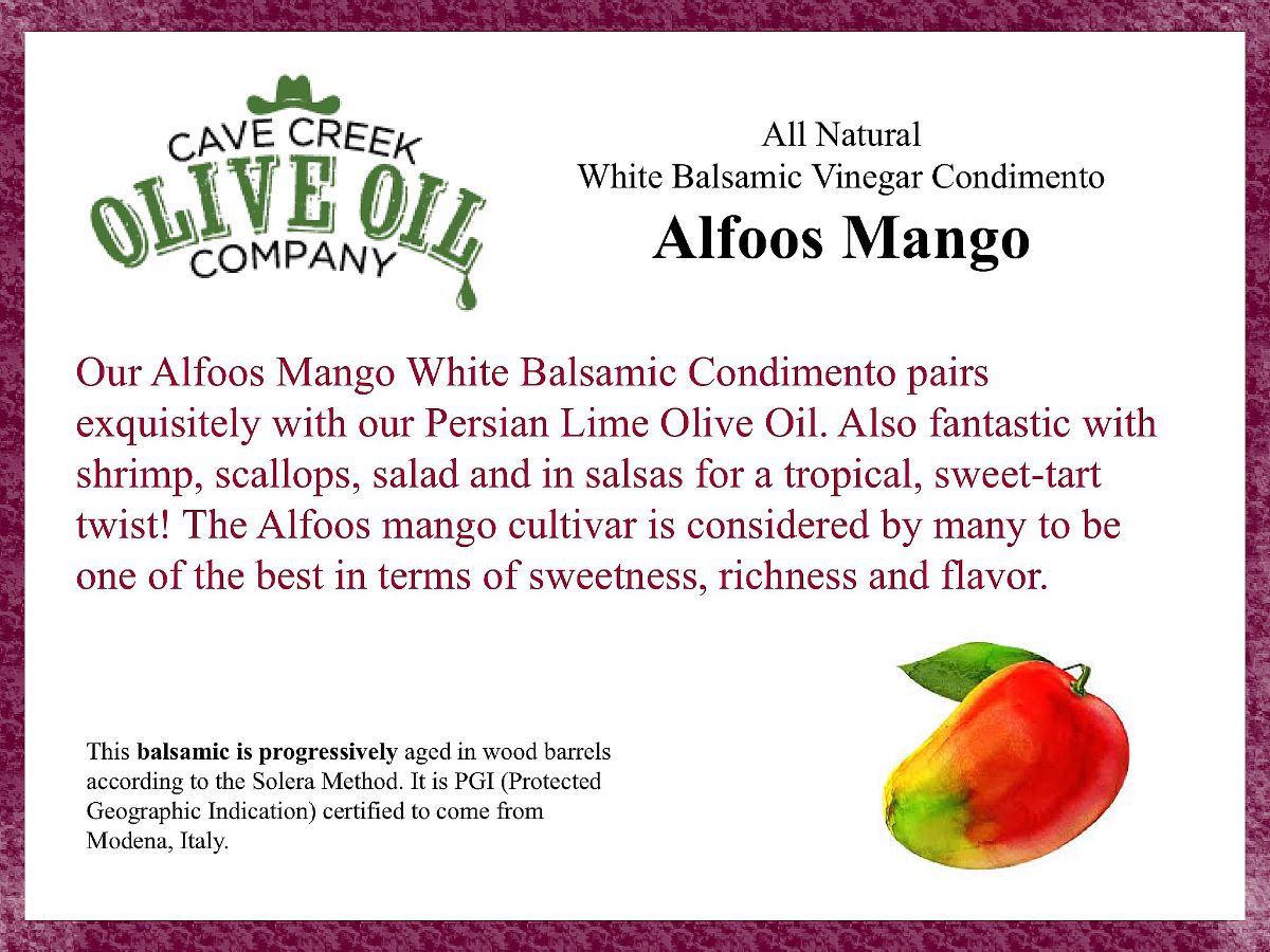 Alfoos Mango White Balsamic Condimento