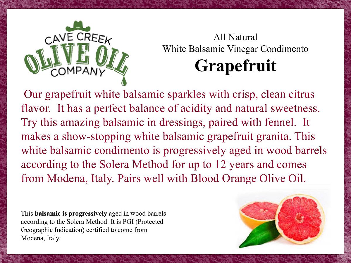 Grapefruit White Balsamic Condimento