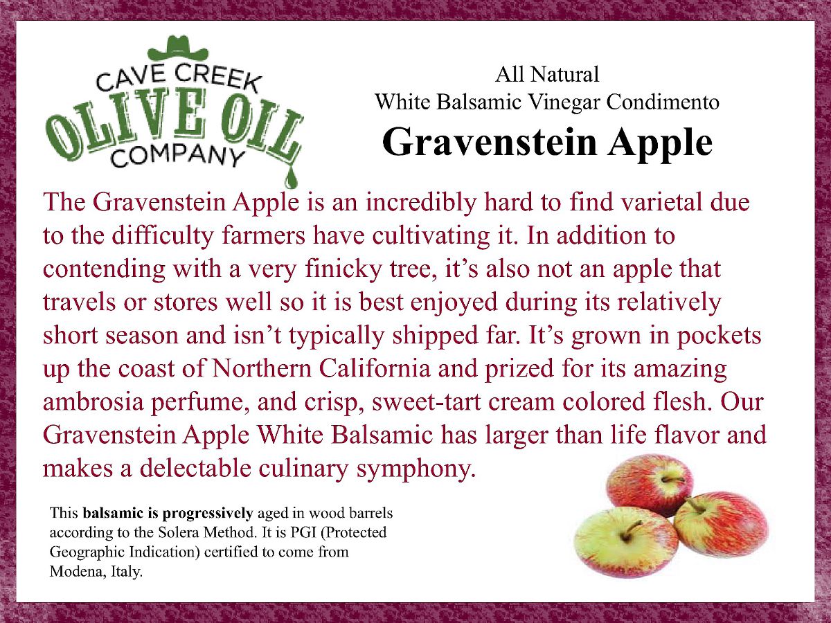 Gravenstein Apple White Balsamic Condimento