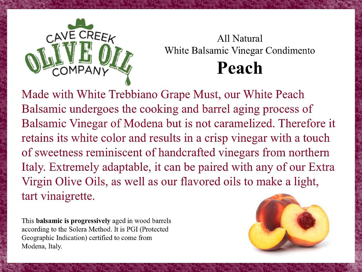 Ripe Peach White Balsamic Condimento