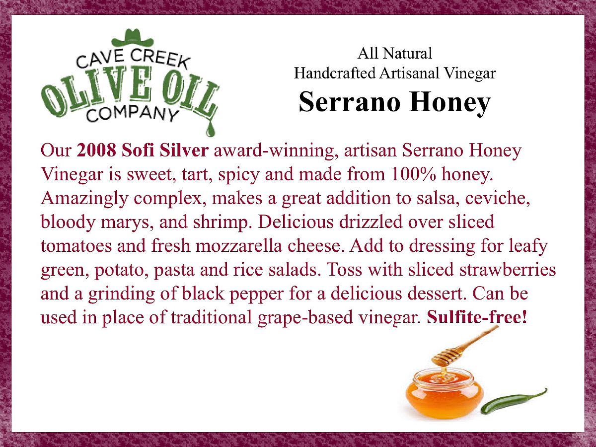 Spicy Serrano Honey Vinegar