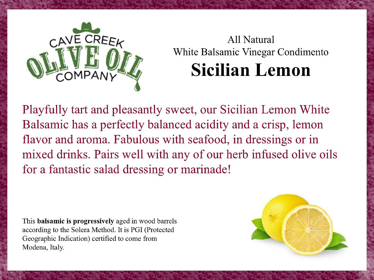 Sicilian Lemon White Balsamic Condimento