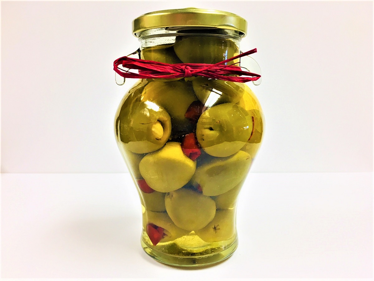 Delizia - Garlic and Red Chili Stuffed Olives Gordal