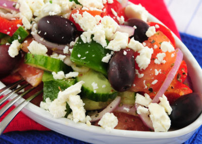 Chopped Greek Salad with Oregano White Balsamic