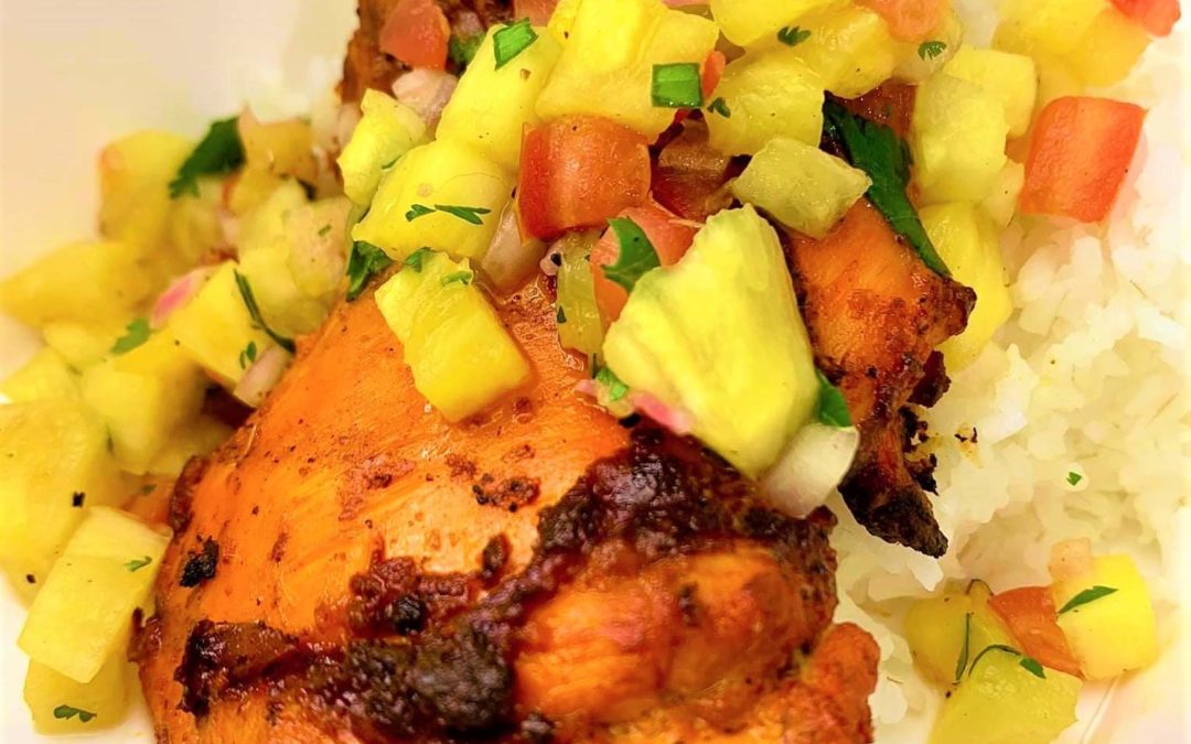 Tropical Grilled Chicken Wings With Mango Pineapple Salsa Wings