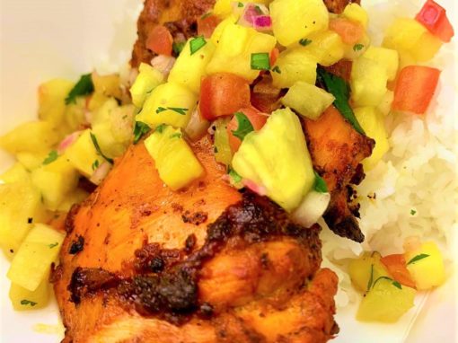 Tropical Grilled Chicken Wings With Mango Pineapple Salsa Wings