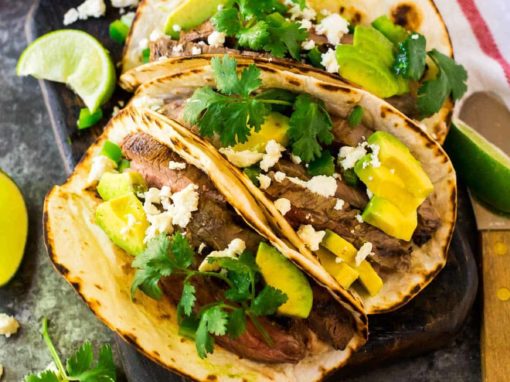 Balsamic Flank Steak Tacos