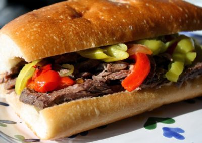 Tuscan Herb Olive Oil Rubbed Roasted Italian Beef Sandwiches