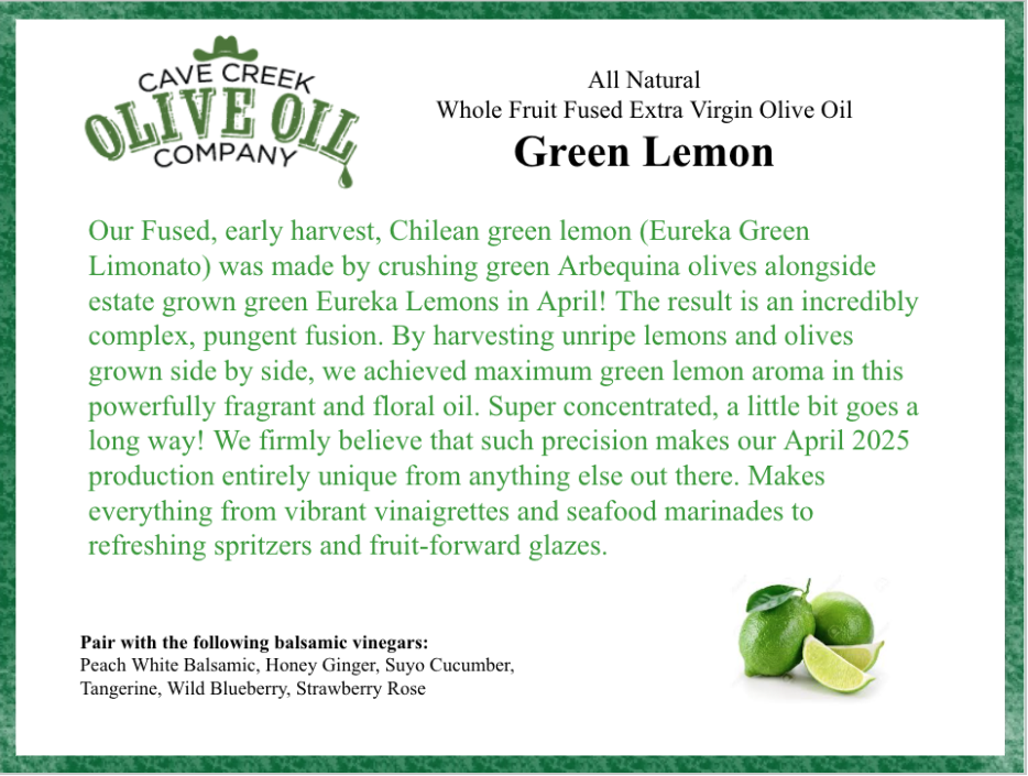 Green Lemon Whole Fruit Fused Olive Oil